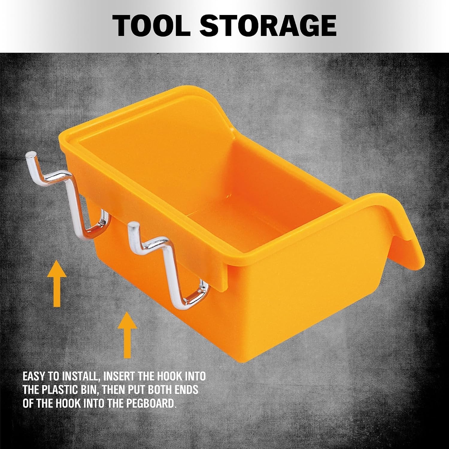Versatile Pegboard Bins Storage Set - 12 Durable Bins with Labels Included