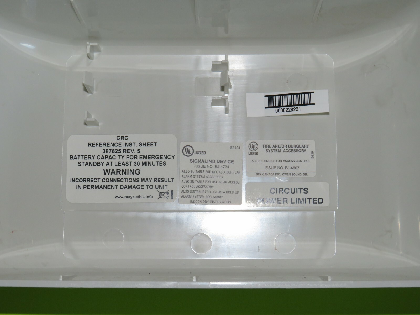 GE EDWARDS EST CRC CARD READER CONTROLLER FIRE ALARM