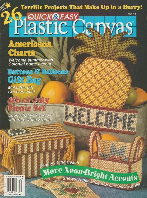 LOT/6 QUICK & EASY PLASTIC CANVAS MAGAZINES NO. 43 THRU 48