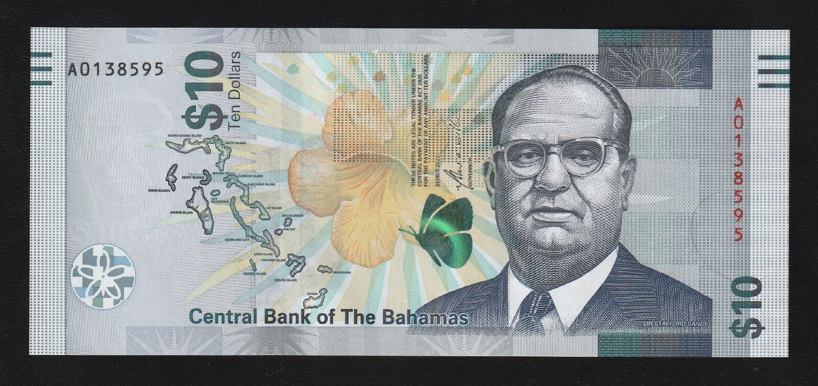Bahamas, 10 Dollar, 2022, P-87, UNC Banknote