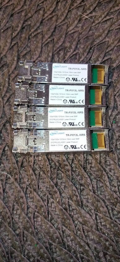 LOT OF 4 INNOLIGHT TR-PX13L-NRS 1/10GB 1310NM 10KM OVER SMF
