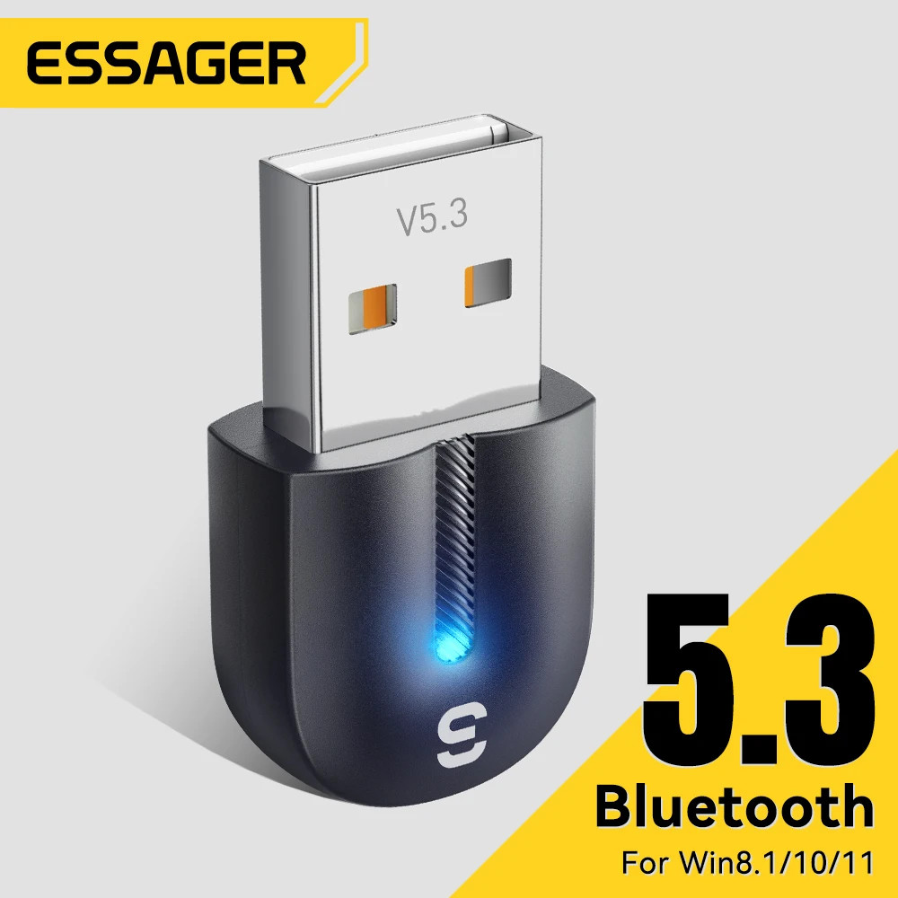 USB Bluetooth 5.3 Audio Adapter Receiver Transmitter for PC Laptop Speaker AUX