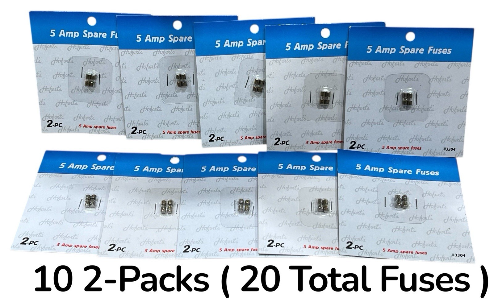 J Hofert 3304 Mini 5A 5 Amp Spare Light Outlet Fuses 2-10 Packs ( 20 Total ) New