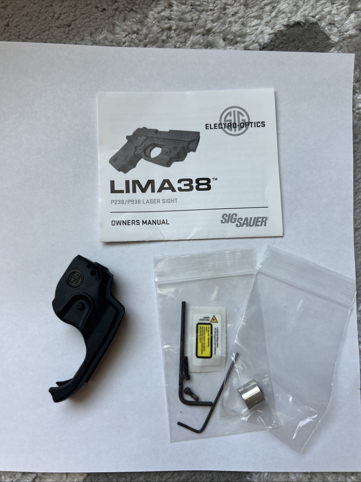 Sig Sauer Lima38 Trigger Guard Laser Sight For P238 P38 Free Shipping *READ