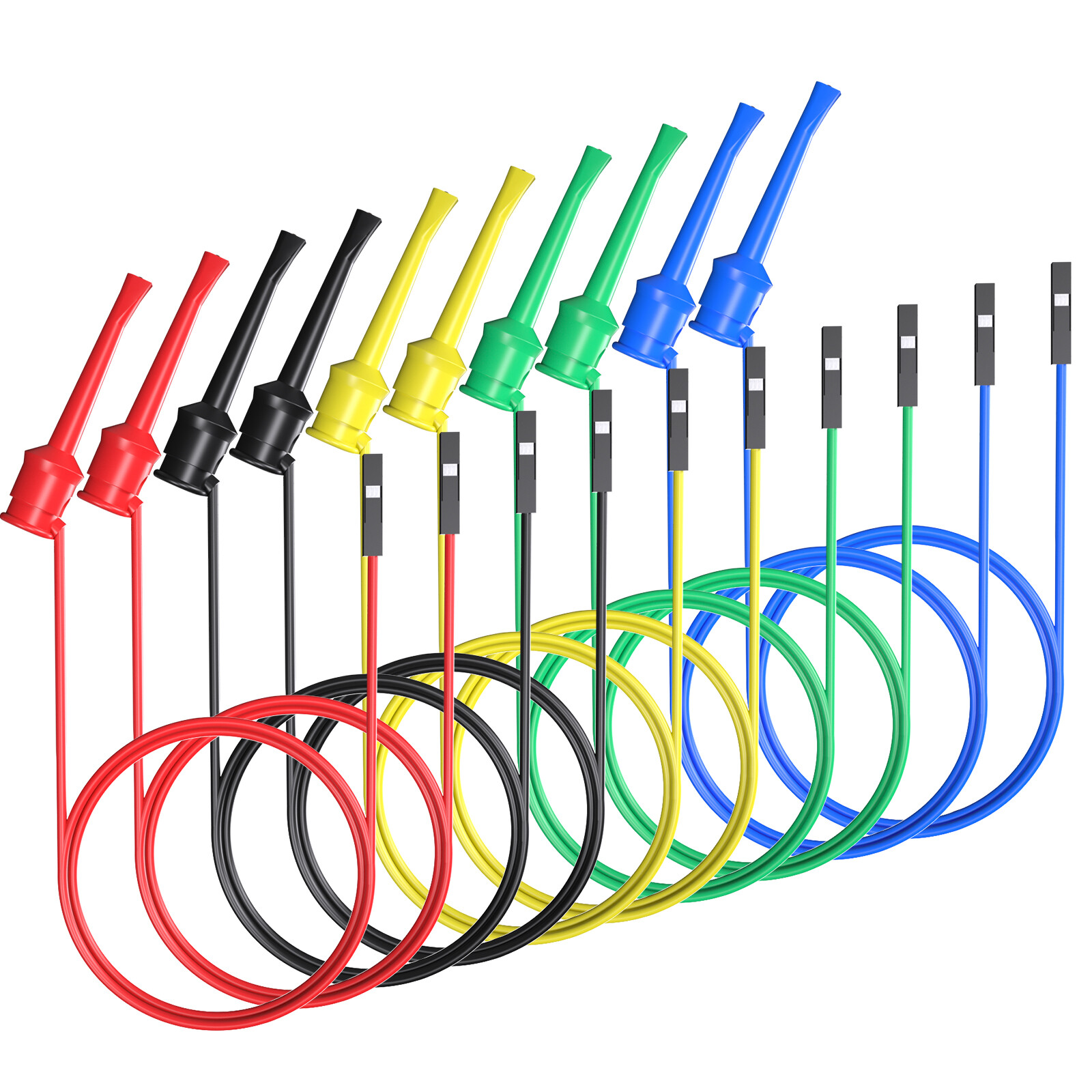 Peakelect Mini Grabber Test Hook to Breadboard Jumper Wire Flexible Silicone