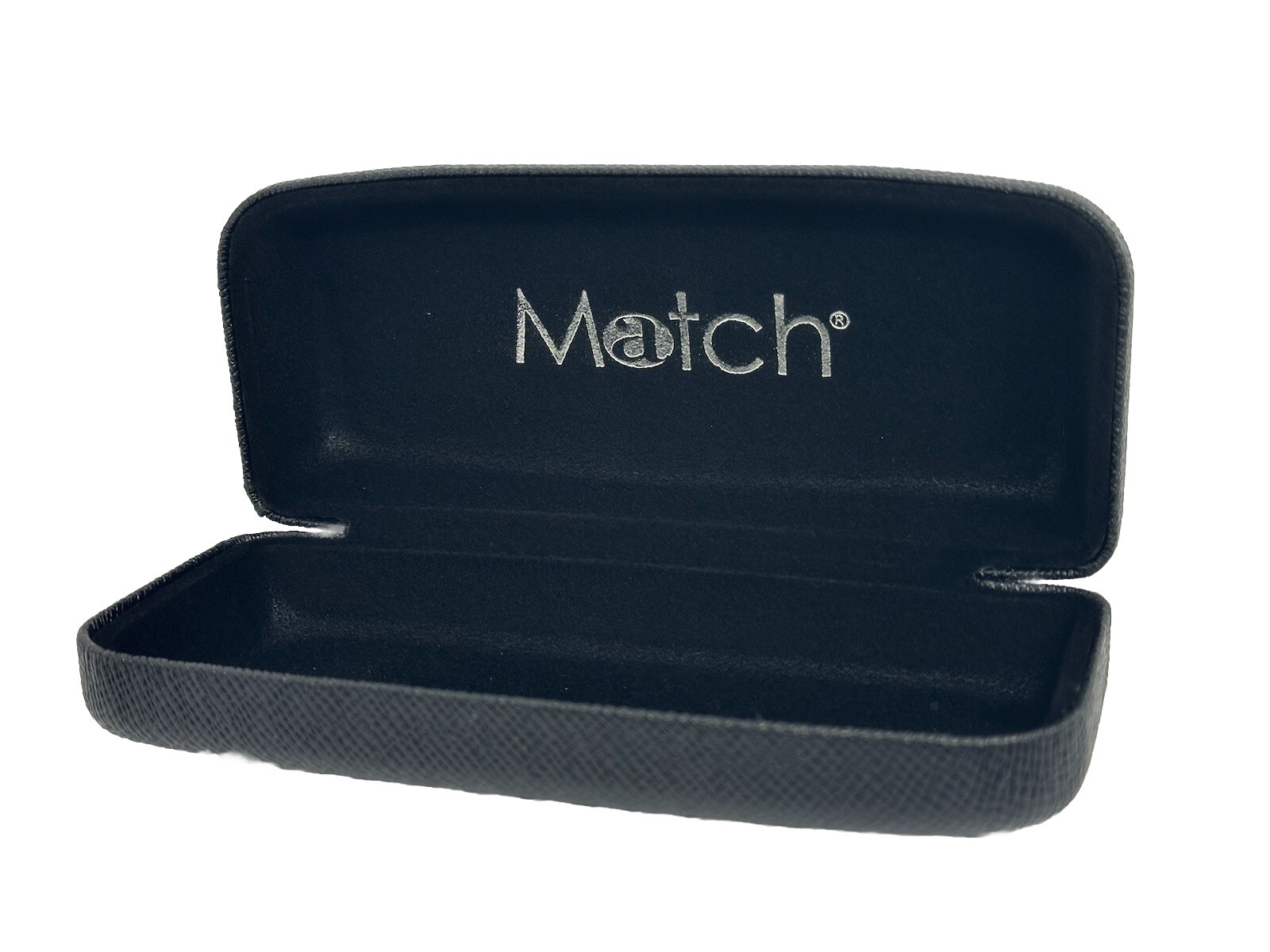 NEW Match Black Textured Hard Clamshell Eyeglasses Case Spring Closure