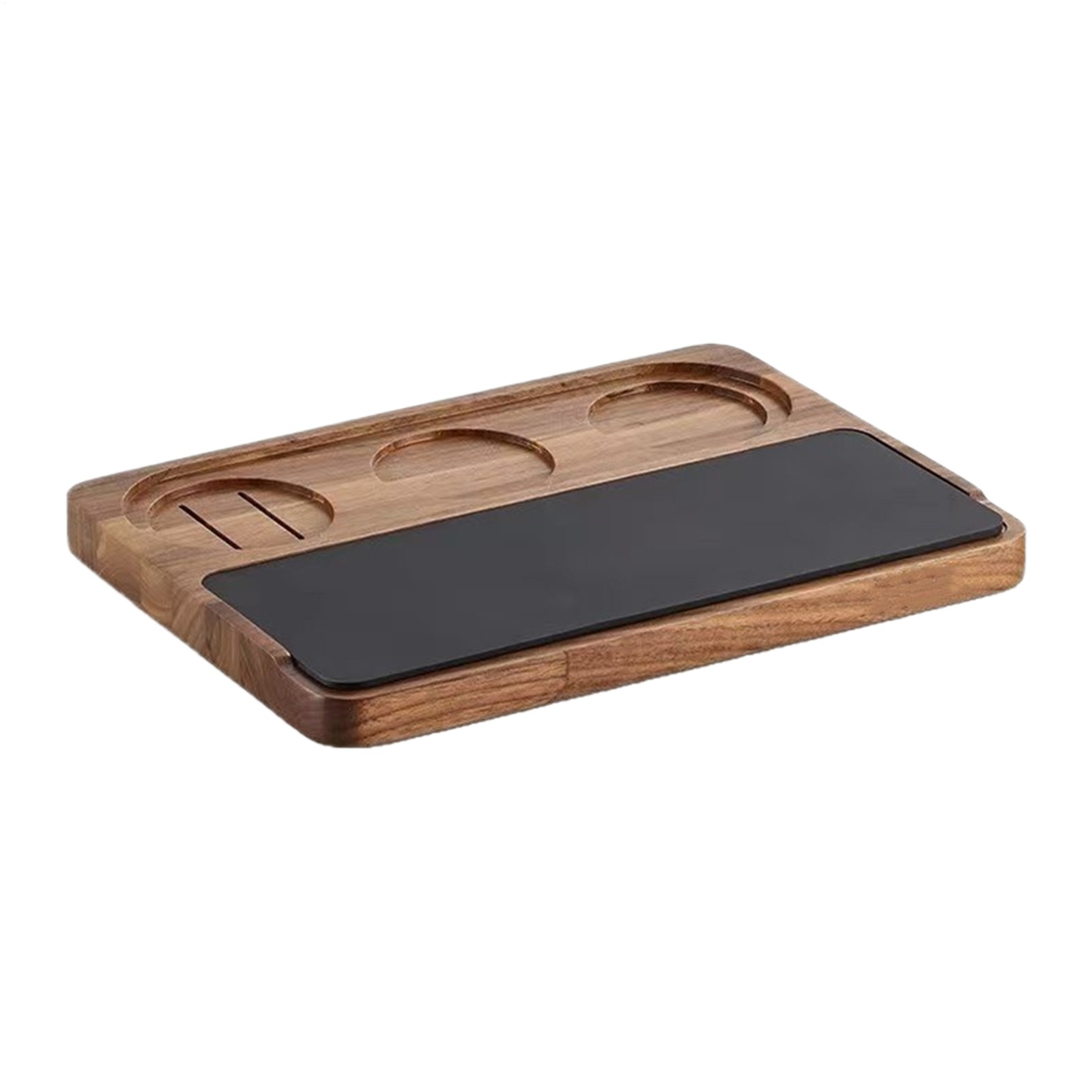 51-58mm Coffee Tamping Station Non Slip Wooden Tamping Holder Tamper Station