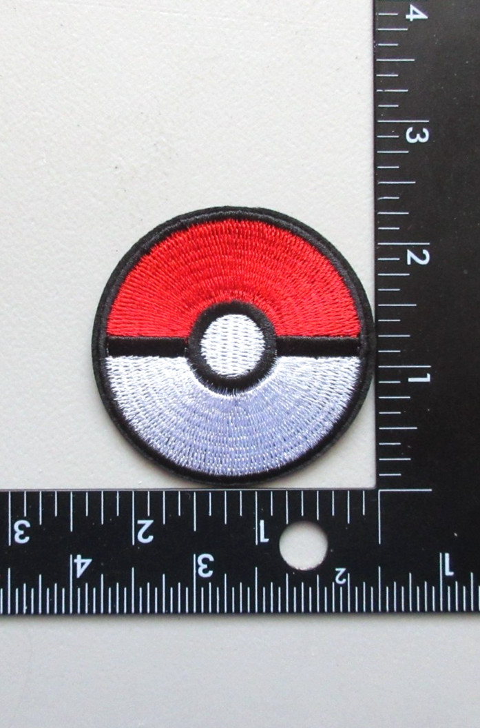 🔥POKEMON POKE BALL LOGO NINTENDO GAME EMBROIDERED IRON / SEW ON PATCH