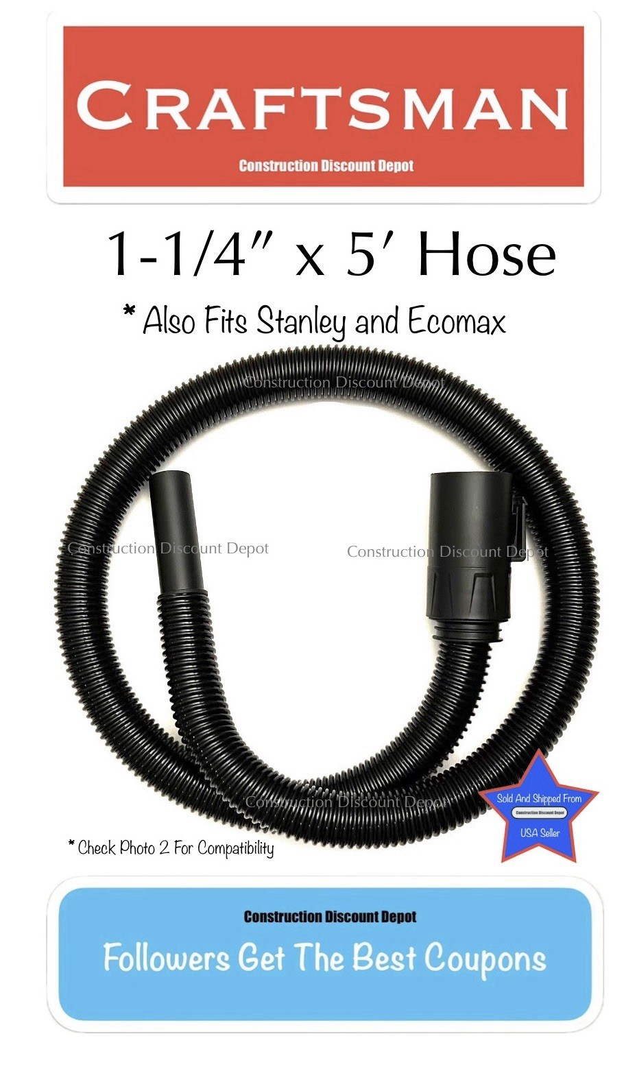 NEW OEM Replacement Hose for Craftsman CMXEVXA18115 Wet/Dry Shop Vacuum