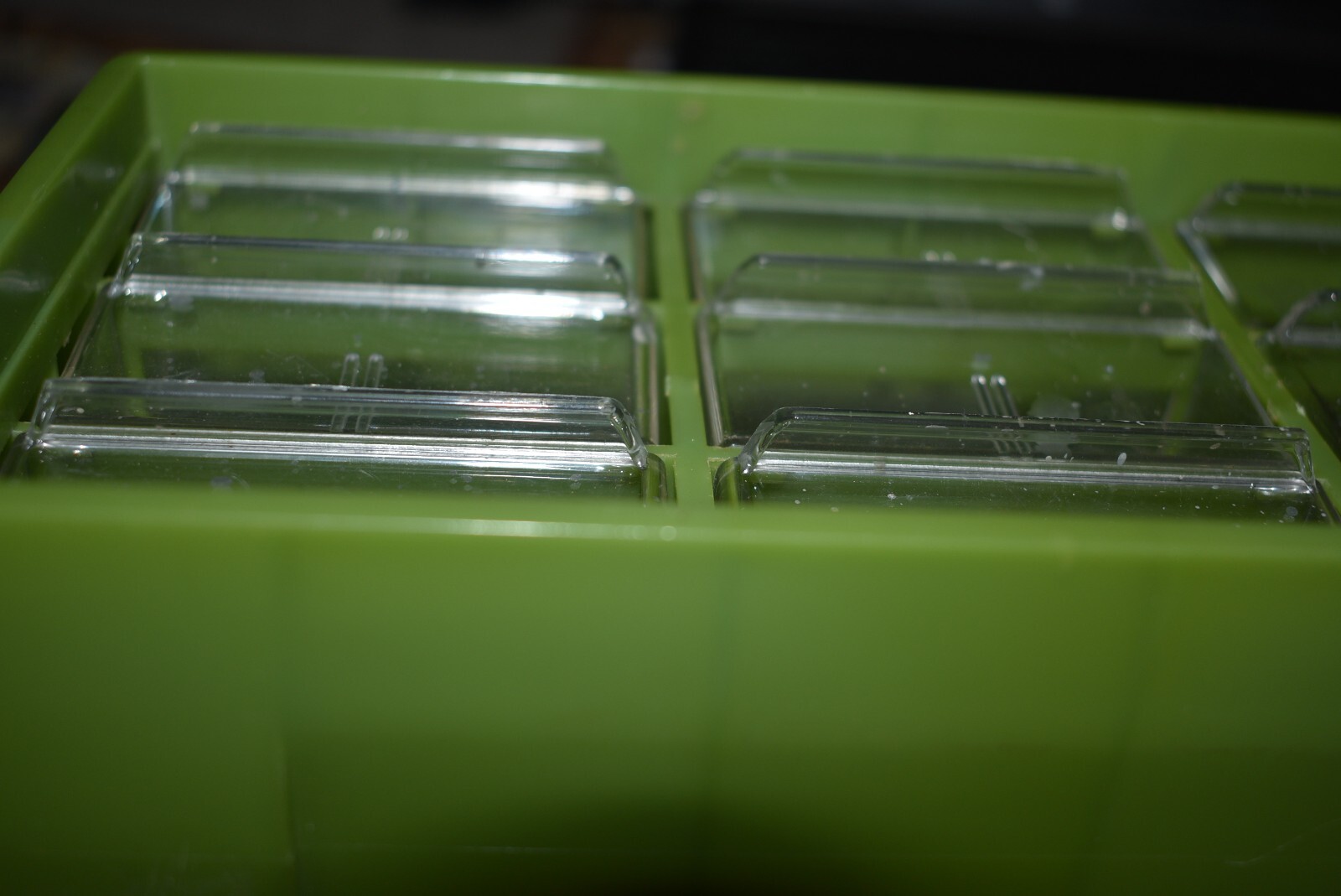 Retro 70s Akro-Mils Avocado Green Plastic 9 Drawer Bits & Bobs Storage Organizer