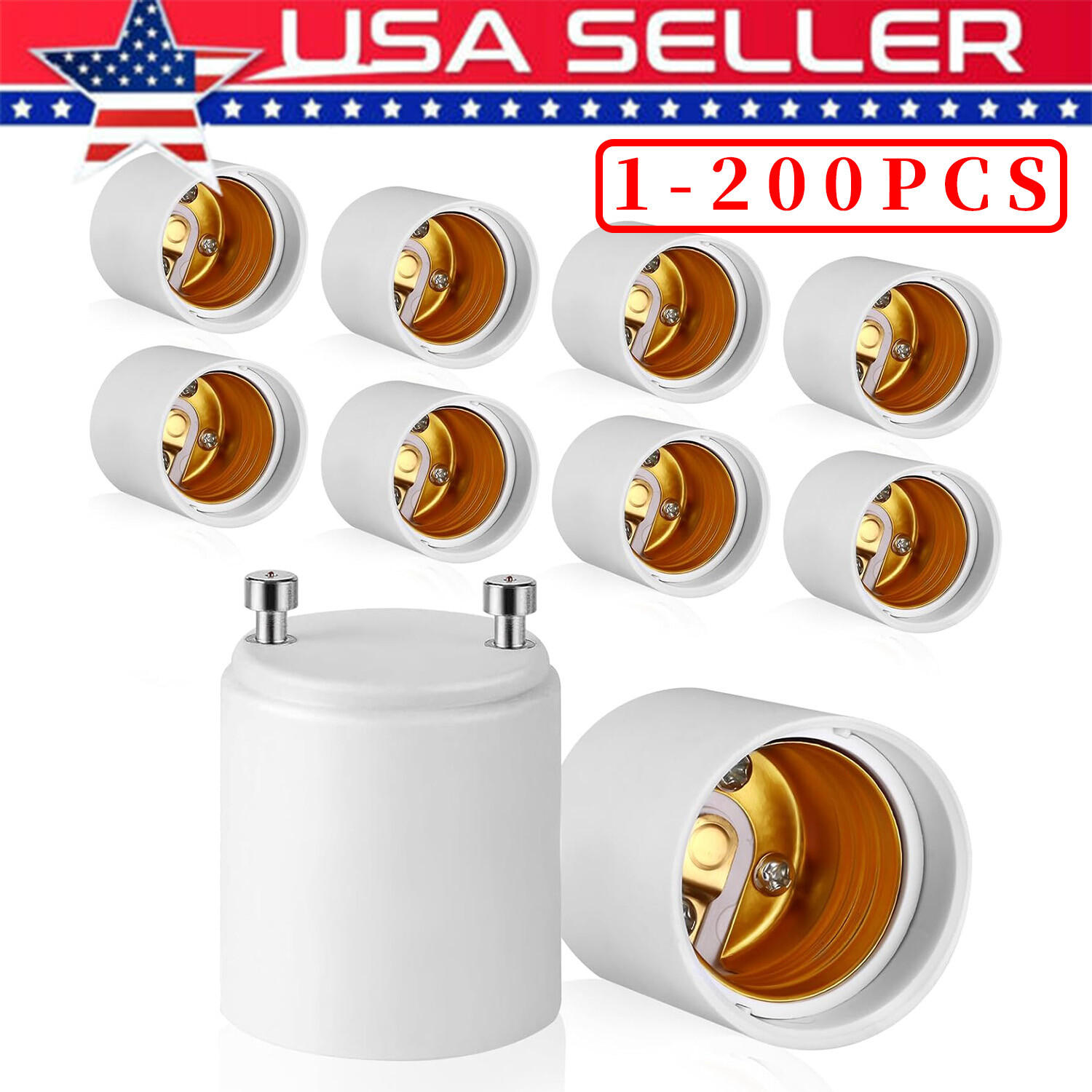 GU24 To E27 /E26 Screw LED Light Lamp Bulb Base Adapter Socket Converter Adaptor