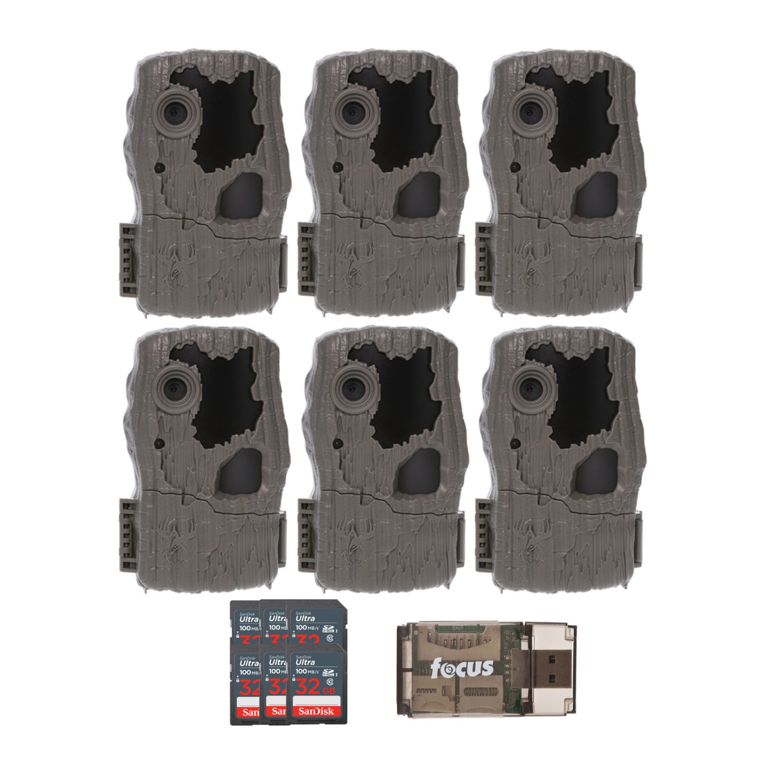 Wildgame Innovations Spark 2.0 Combo Lightsout 18MP Trail Camera 6 Pack Bundle