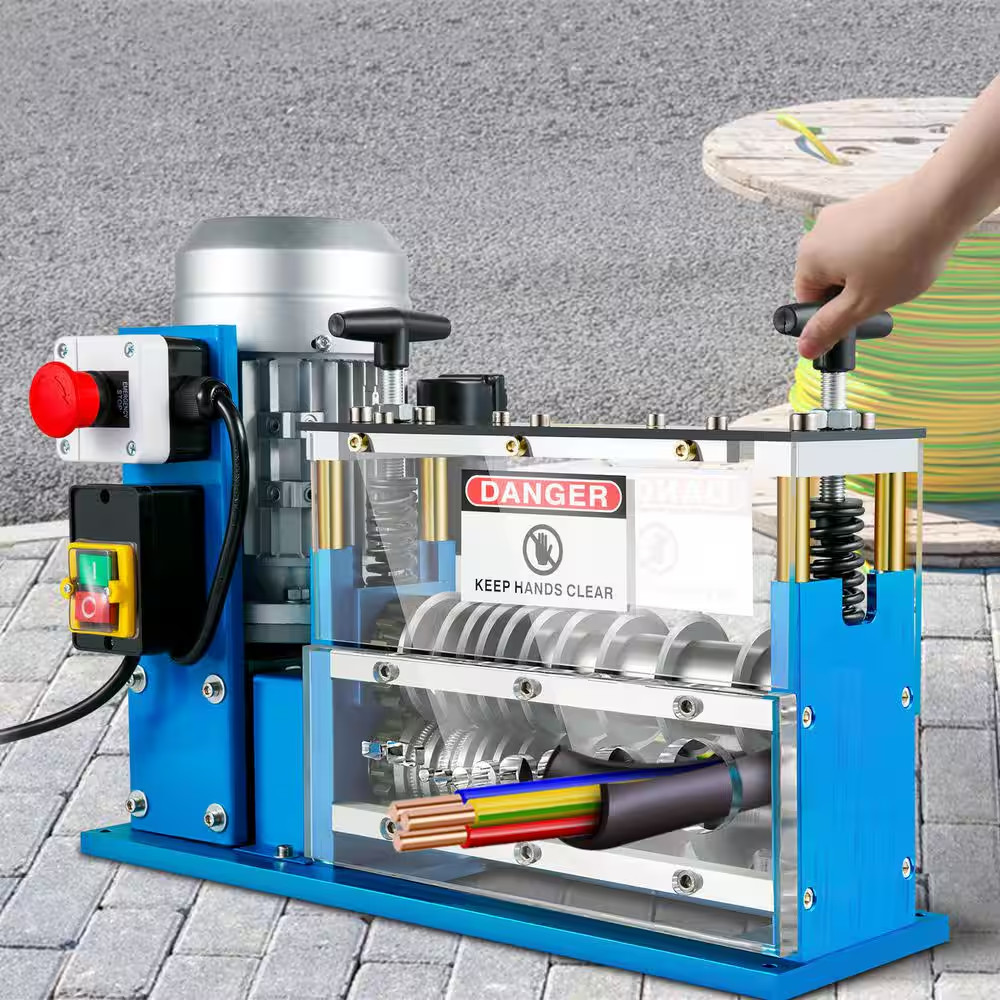 Electric Wire Stripping Machine 370-Watt 0.06-1.5 In. Automatic Cable Stripper 7