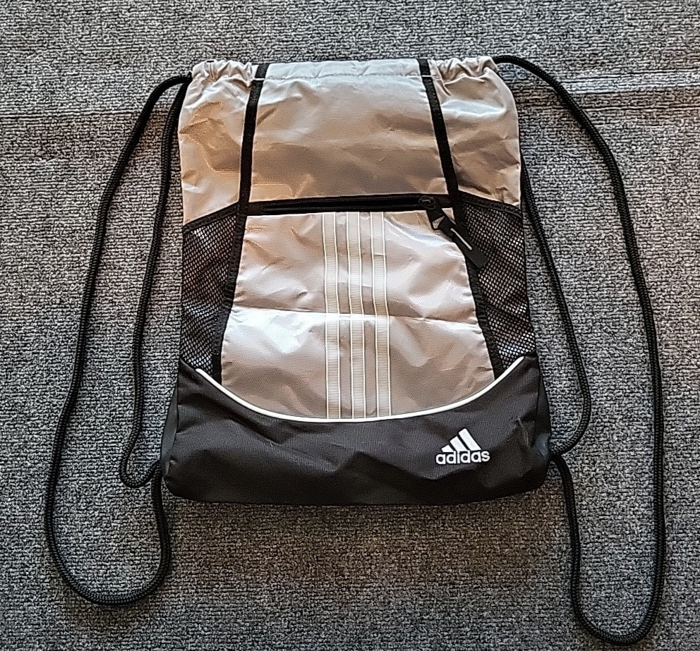 Adidas Alliance 2 Sackpack Drawstring Bag - Silver & Black