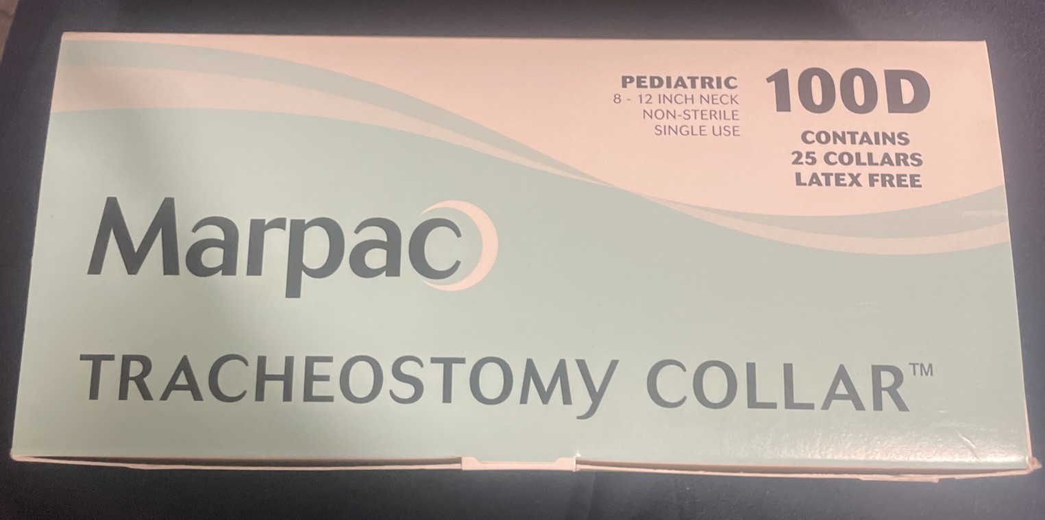 Lot Of 25 - MARPAC 100 Large 8-12” Neck Size - Pediatric Tracheostomy Collar NIB
