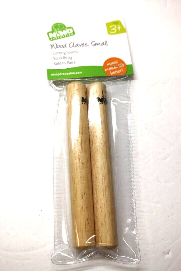 Nino Percussion Wood Claves, NEW  #R3698
