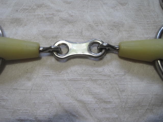 Happy Mouth Rubber 4- Ring Elevator French Link Snaffle 5''Horse Bit