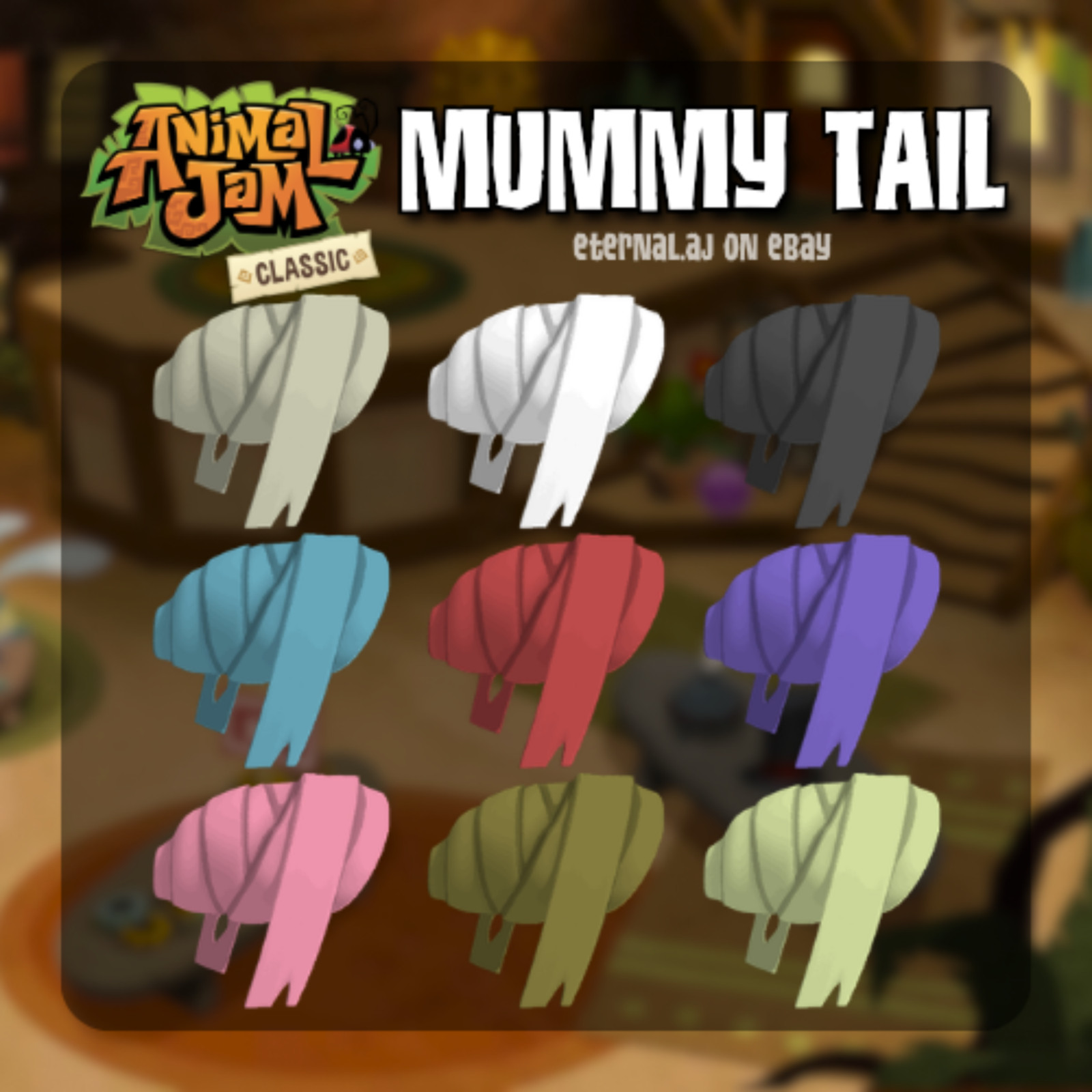 Animal Jam Classic (AJC) | Mummy Tail (READ DESCRIPTION)