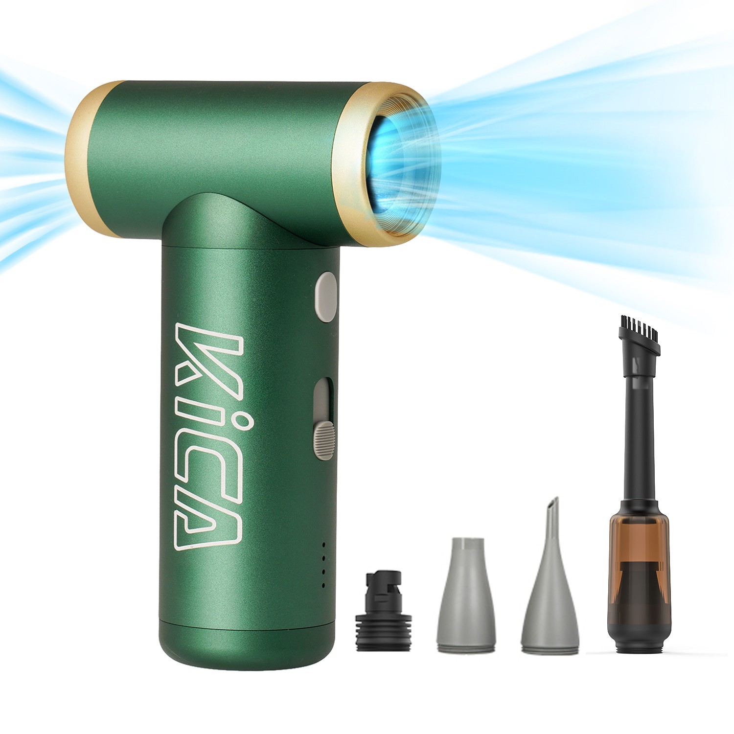 KICA JetFan 2S Kit 117000RPM Cordless Electric Air Duster Blower w/ Vacuum Tool