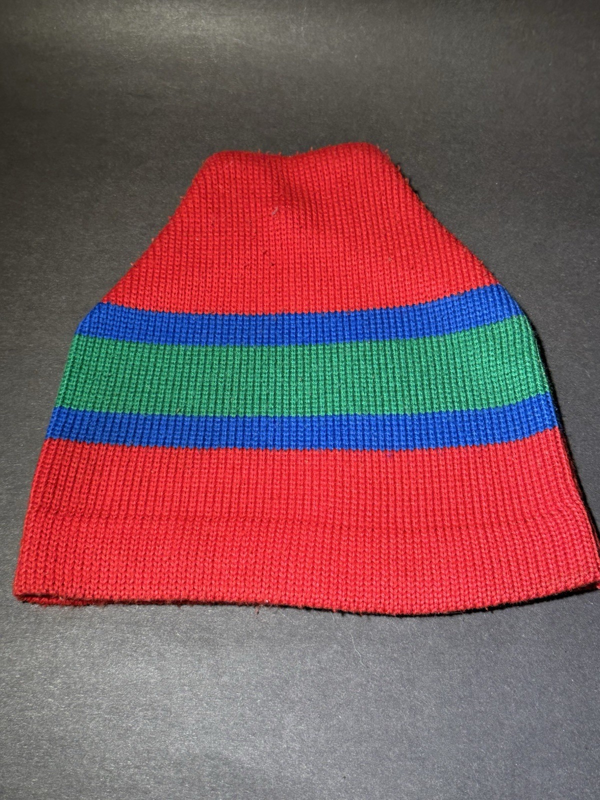 Vintage SKIBQUE Red Blue Green Stripe Ski Hat Pre-owned