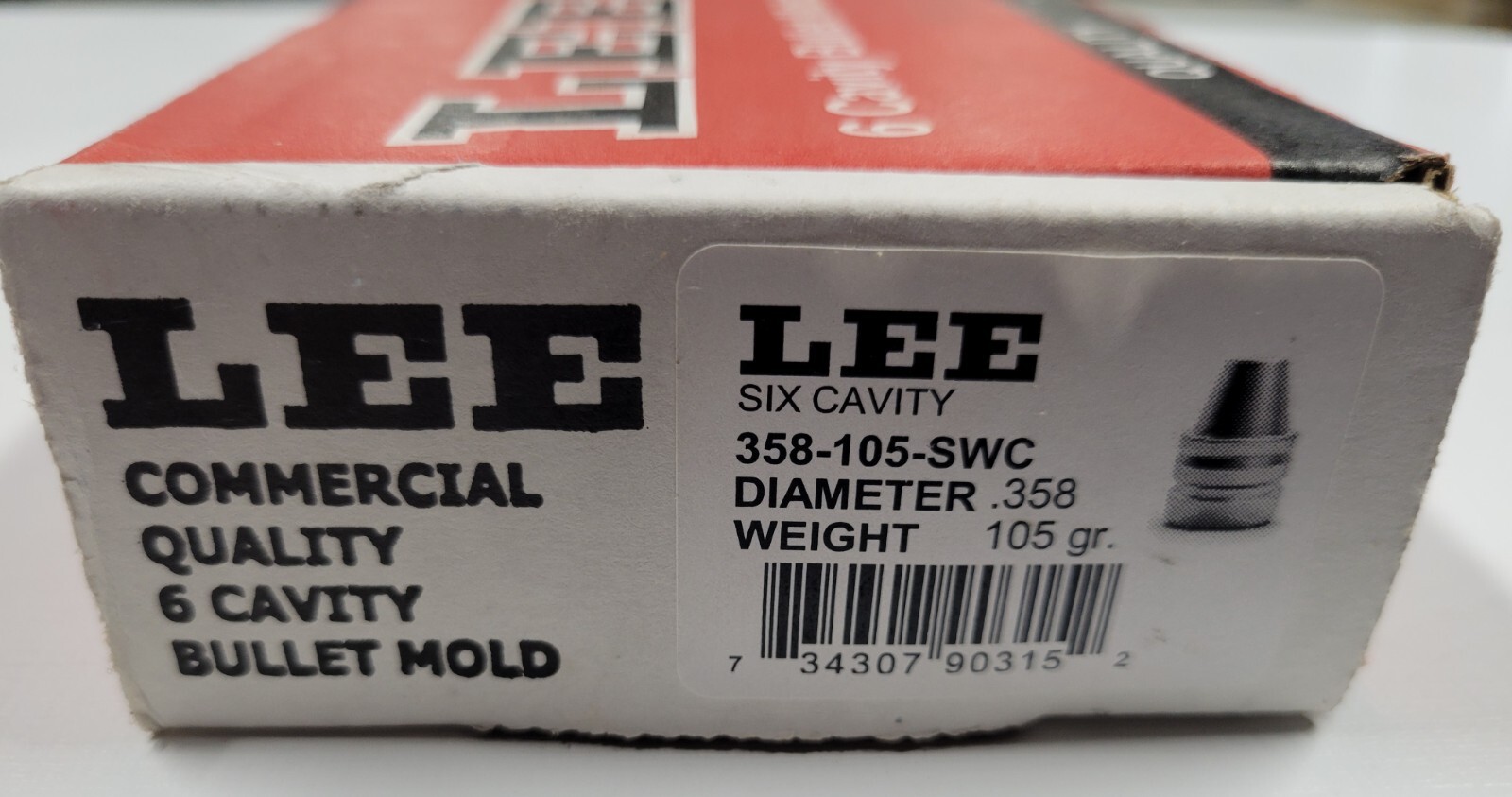 90315 LEE BULLET MOLD 6-CAVITY 358-105-SWC .358″ 105 GRAIN - NEW IN BOX