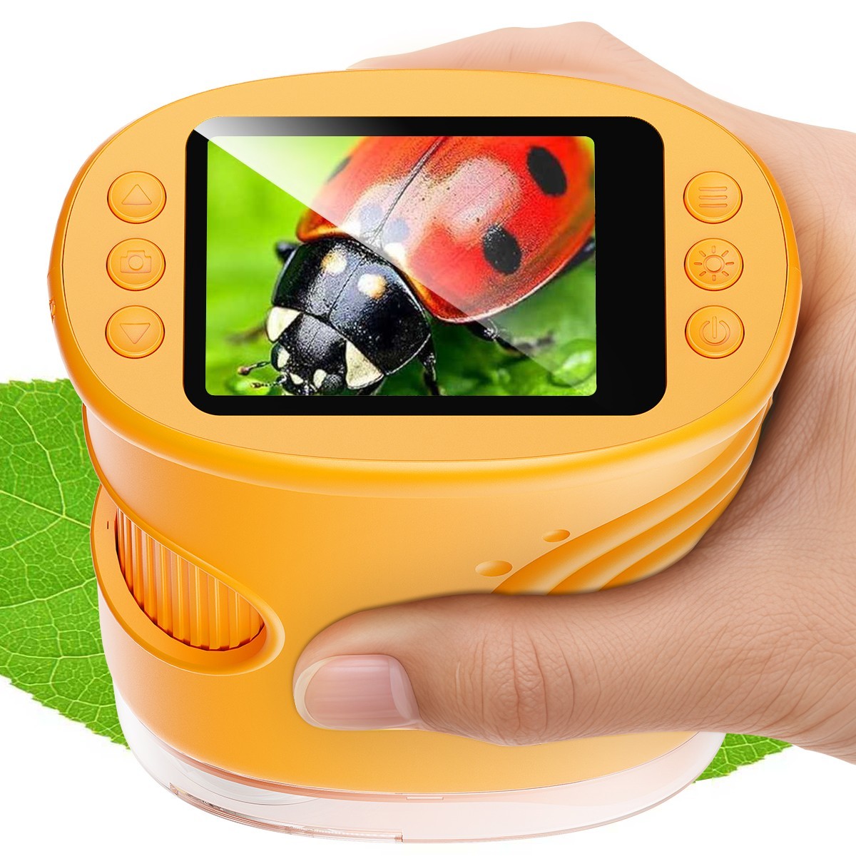 Microscope for Kids - 1000X Kids Handheld Pocket Microscope with 4K IPS Scree...