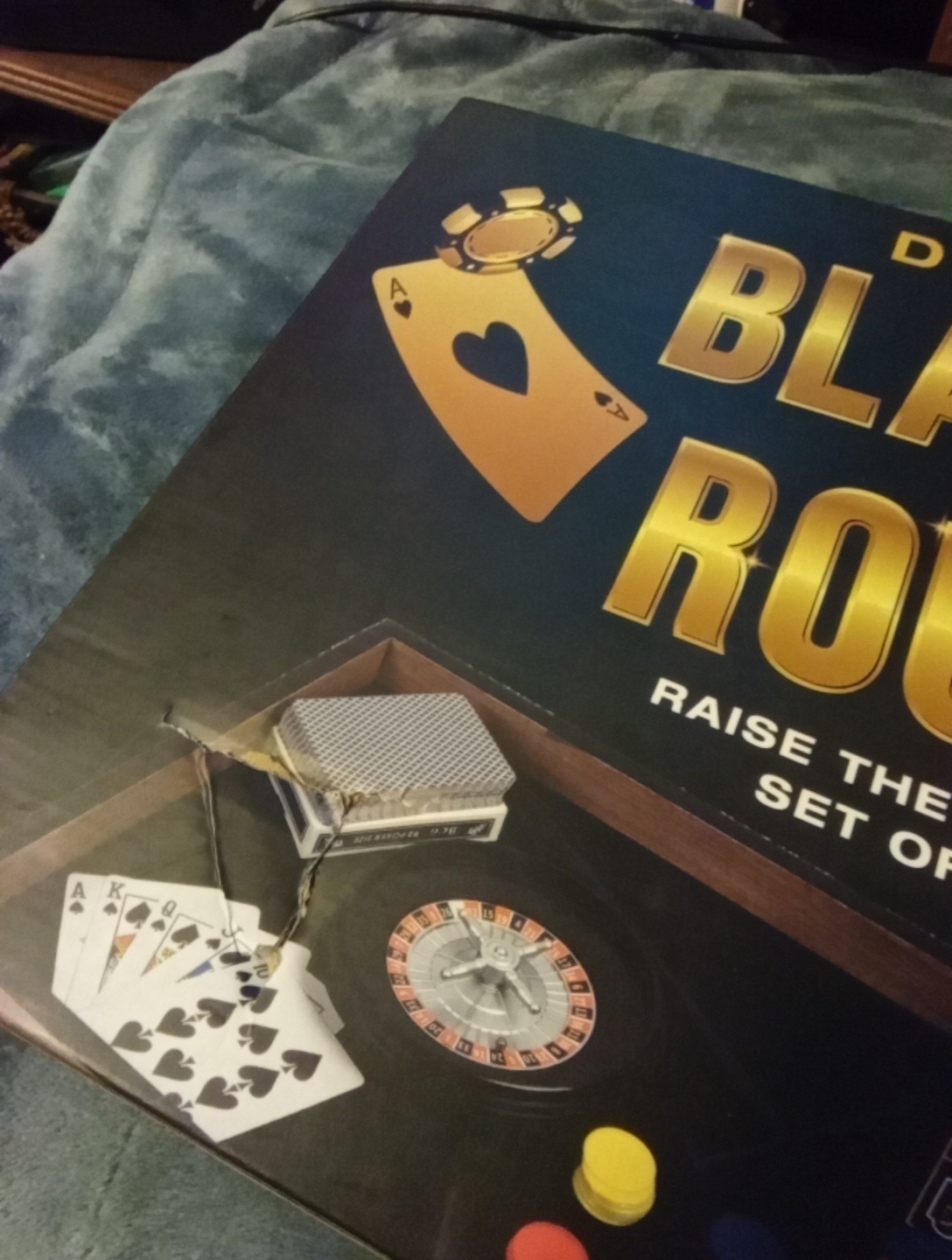 Professor Puzzle Home Casino Set Blackjack & Roulette Double Sided Tabletop Game