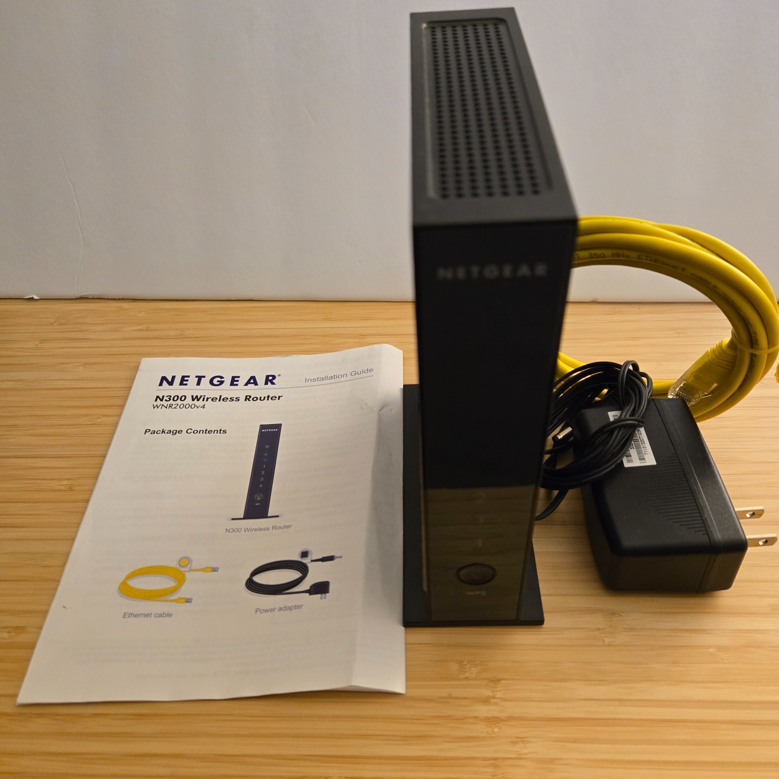 NETGEAR N300 4-Port WiFi Router Model WNR2000 v4