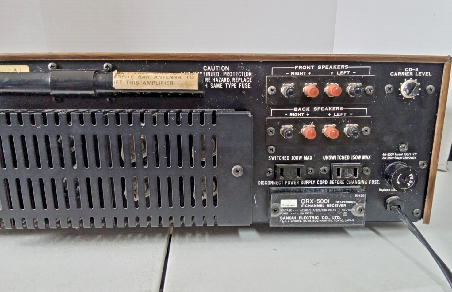 Sansui QRX-5001 4-Channel Quadraphonic Stereo Receiver - Working! TESTED!!!