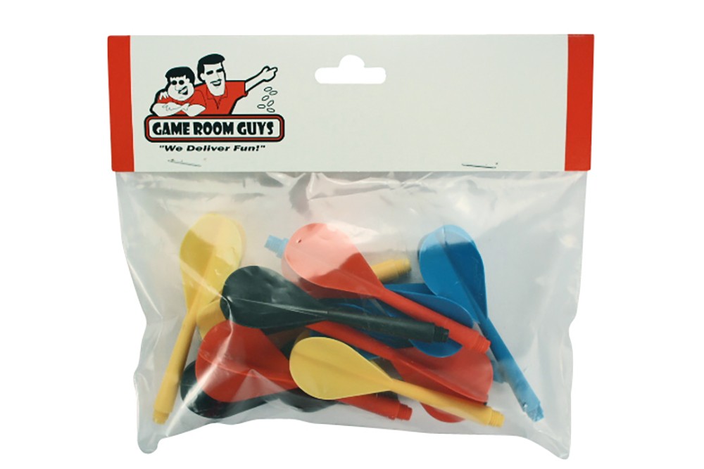 Soft Tip Plastic Dart Flights And Shafts- Assorted Colors- Set of 12