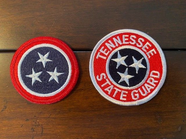 TENNESSEE STATE GUARD SHOULDER PATCH SET ..... MINT!  2 SUPERB VARIATIONS !!!!