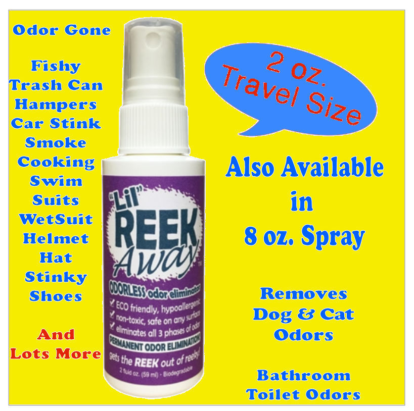 REEKAWAY Odor Remove Stink Car Cat Dog sewer Kitchen Garbage shoe Fab Breeze