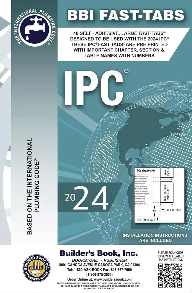 2024 International Plumbing Code (IPC) Fast-Tabs by Builder's Book