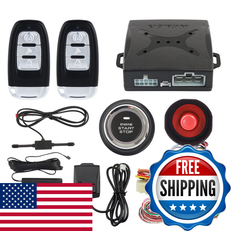 Easyguard Ec003-Ns Pke Car Alarm Proximity Entry Push Start Button Remote