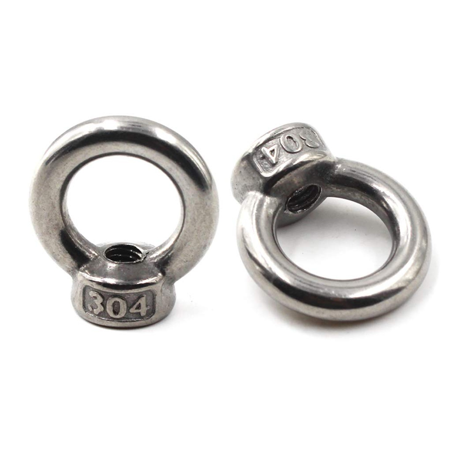 Pack of 20 M3 Lifting Eye Nut 304 Stainless Steel Ring Eye Bolts Threaded Nuts