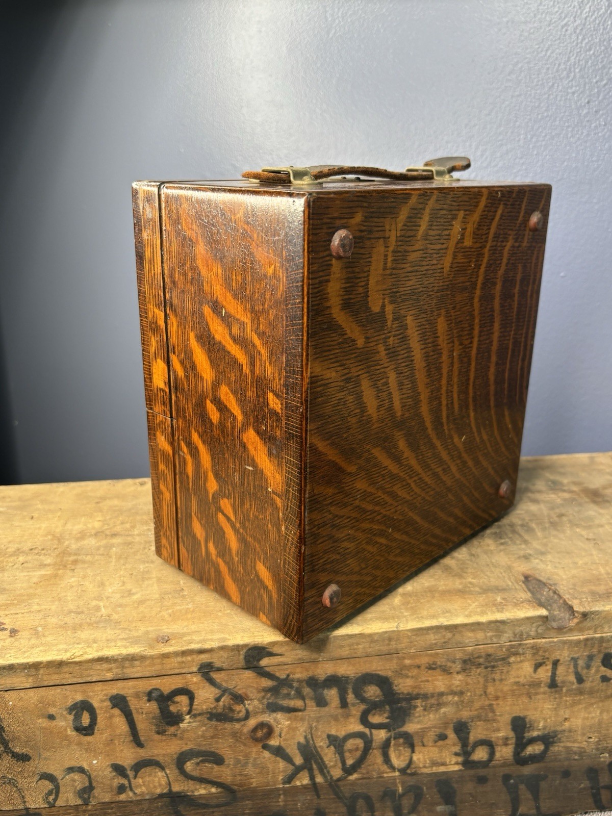 Antique 1920s WESTON D.C. ANTIQUE VOLTMETER, MODEL 45, SOLID OAK 16934
