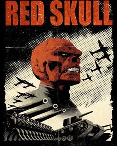 Marvel Red Skull Infantry Poster Style T-Shirt Captain America Size Small UNWORN