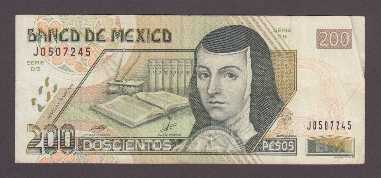 MEXICO P.119b-7245  200 PESOS 28.3.2002 SERIE DB  VF WE COMBINE  2508