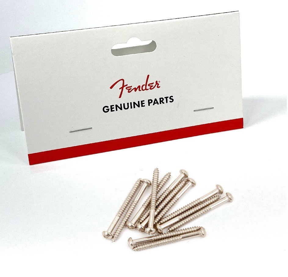 Pure Vintage Fender Precision P Jazz J Bass Pickup Mounting Screws Nickel 12-Pk