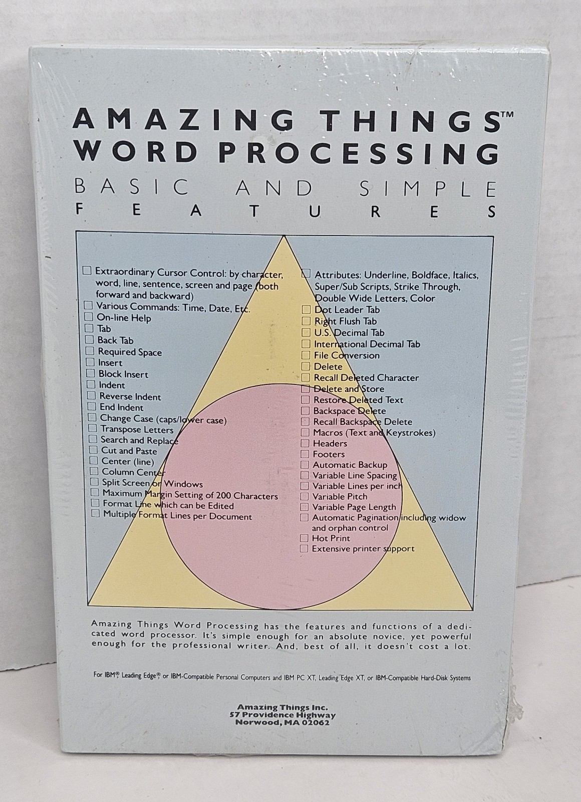 Vintage Amazing Things Word Processing Basic and Simple IBM Software Sealed NOS