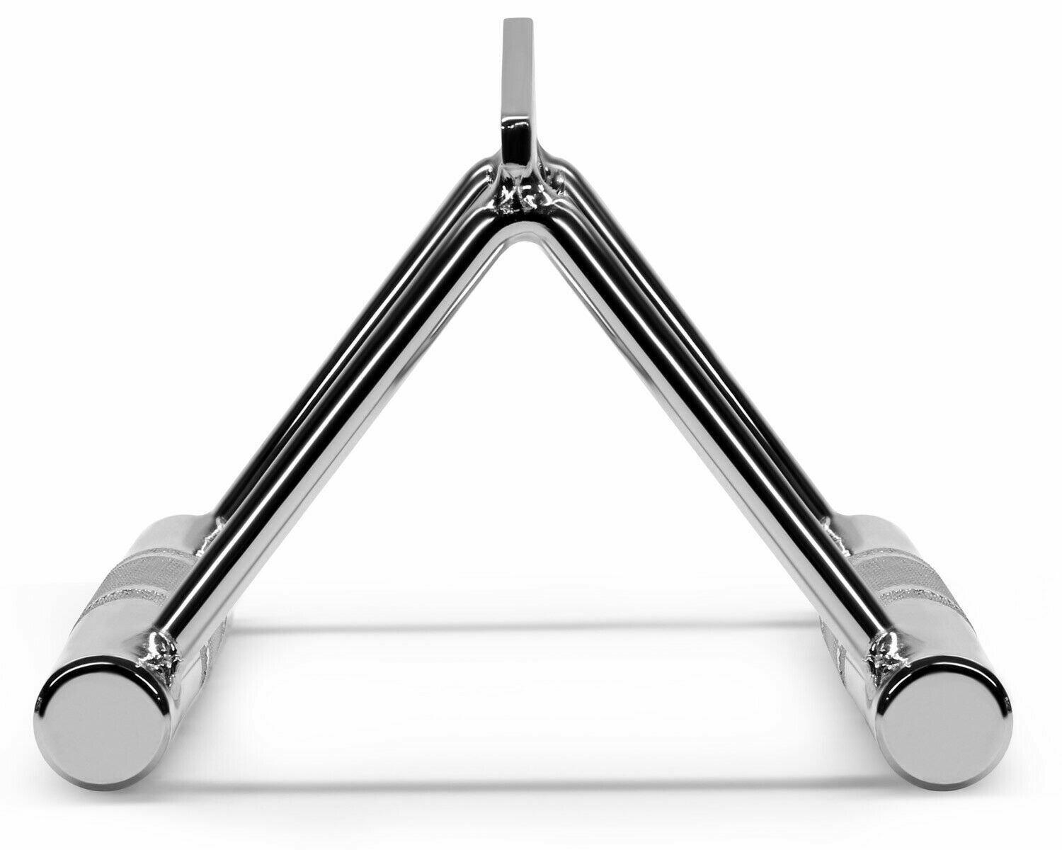 Heavy Duty Solid Steel Double D Metal Grip Seated Row Cable Attachment Handle