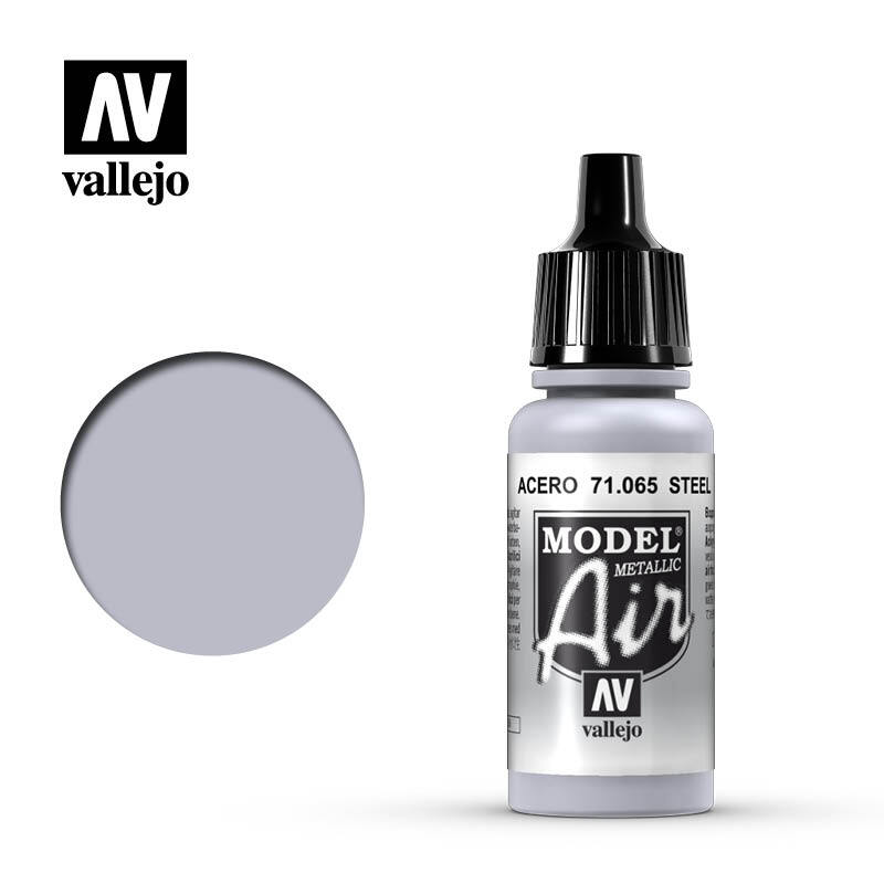 Vallejo Model Air 71065 Steel Acrylic Paint