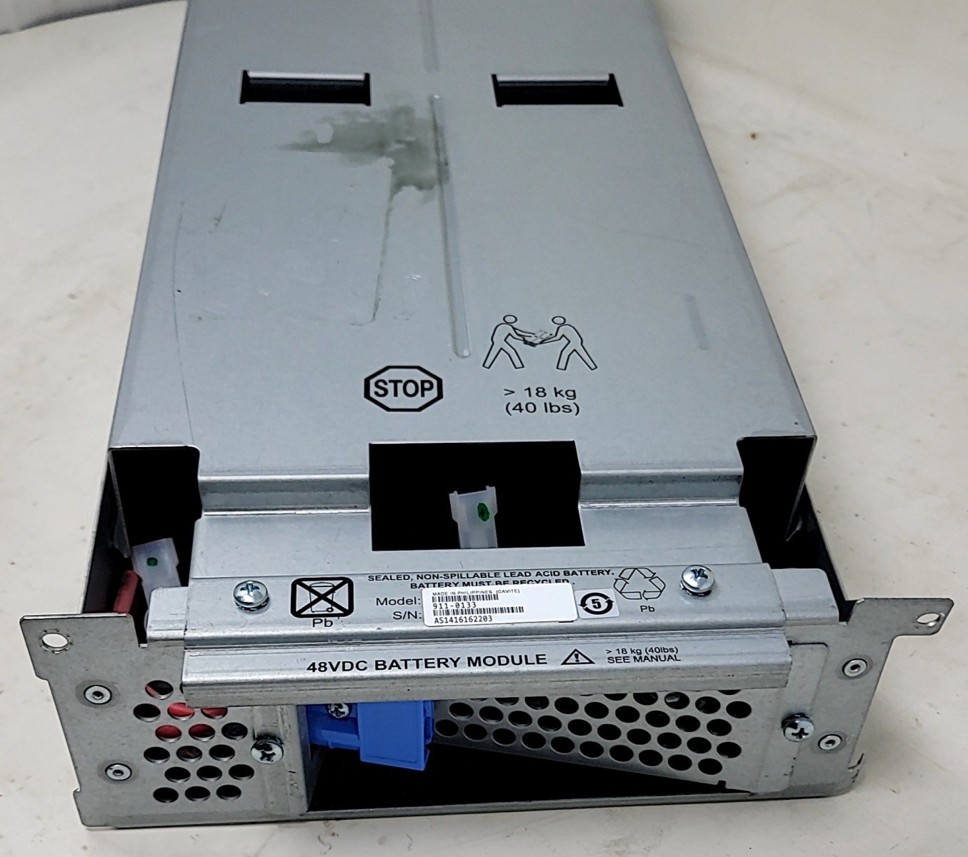 APC RBC43 48VDC Empty Battery Module Cartridge Chassis SEE NOTES