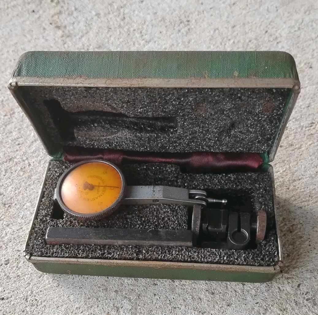 Vintage Federal Testmaster T-1 Jeweled Indication .001" In Case Machinist Tool