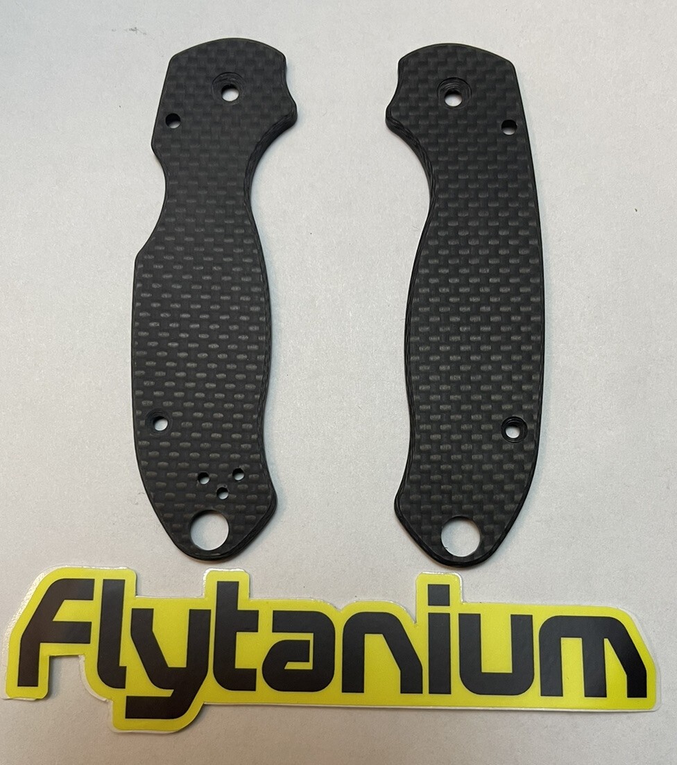 Flytanium Carbon Fiber Scales For Spyderco Paramilitary 3 Folding Knife FLY-570