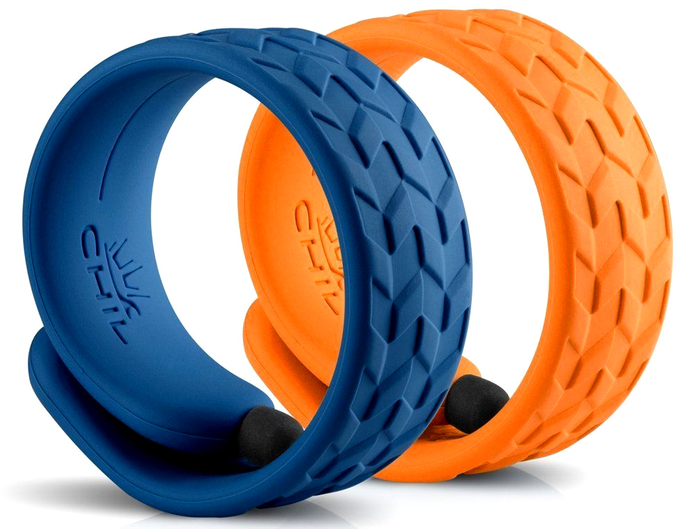 CHIL Slap Stylus Fashion Bracelet 2 Pack Orange and Blue Touch Screen Pen