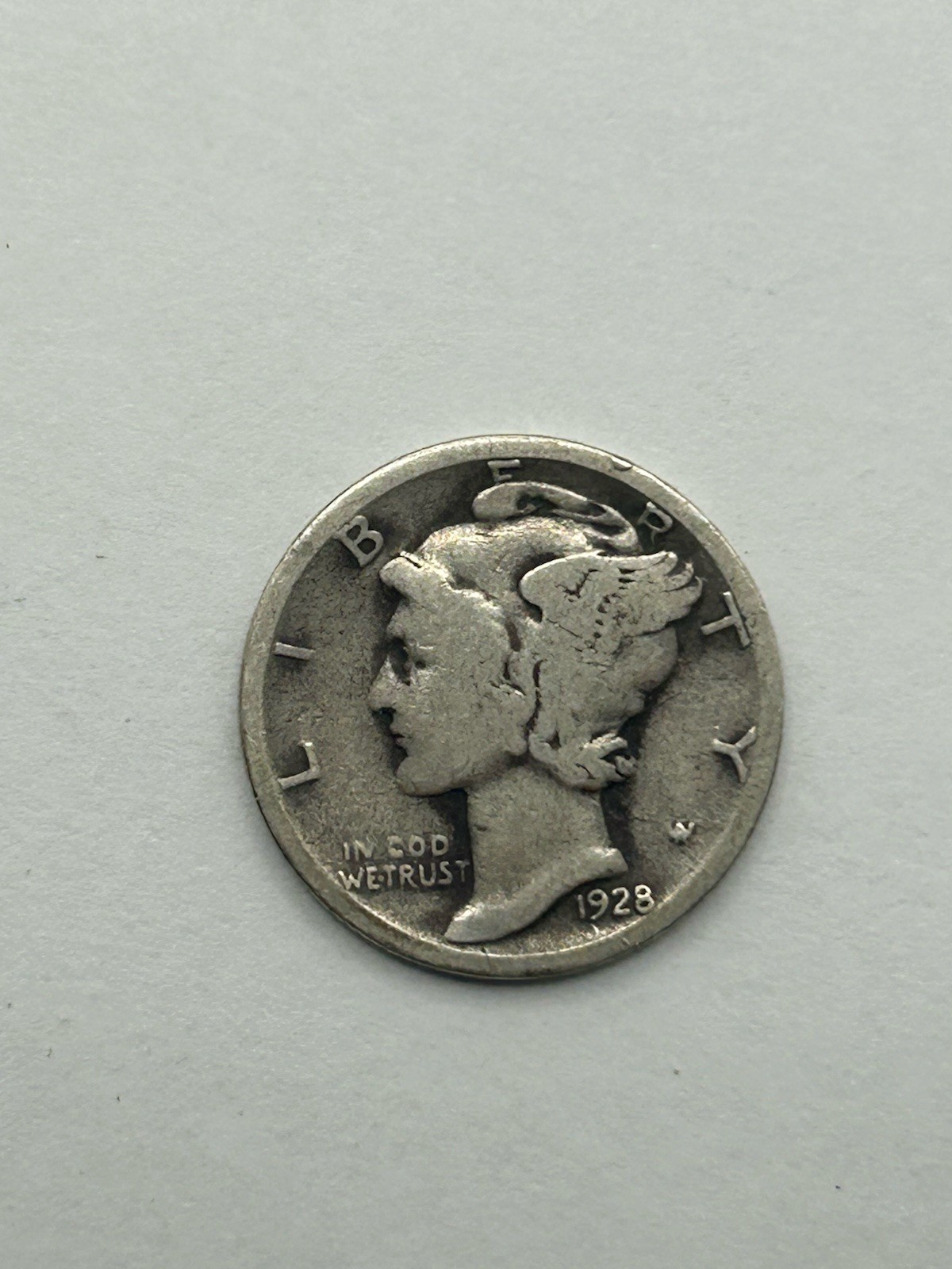 1928 Mercury Dime G+