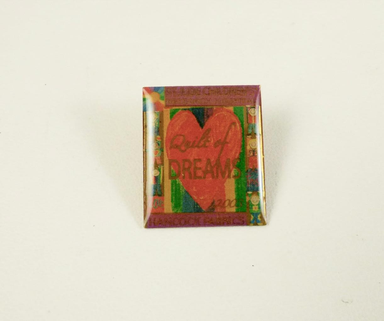 Hancock Fabrics"Quilt of Dreams" 2003 St. Jude Childrens Lapel Pin
