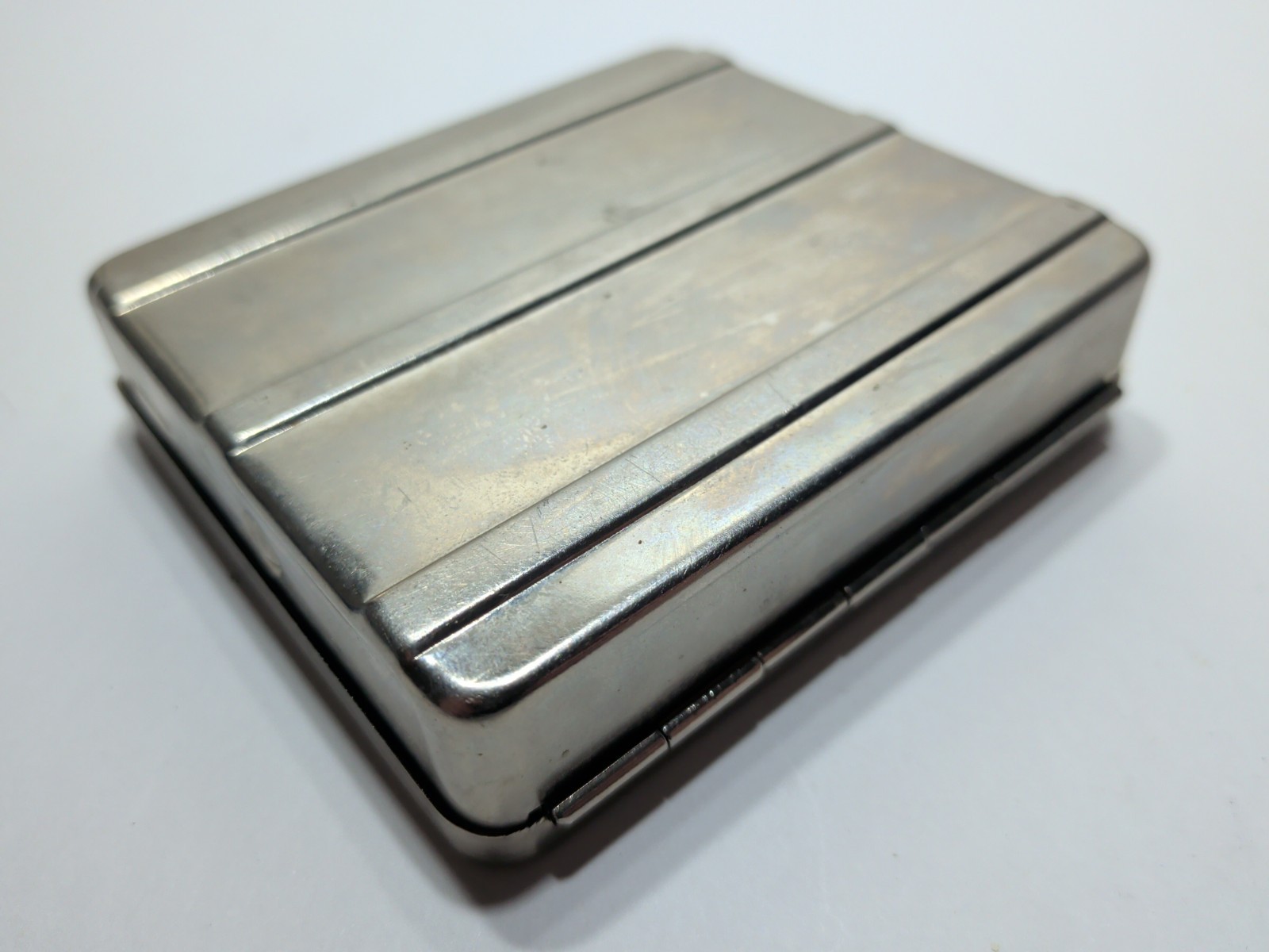 ✨USED✨Automatic Cigarette Rolling Machine Metal Box Cigarette Case SKULL etching