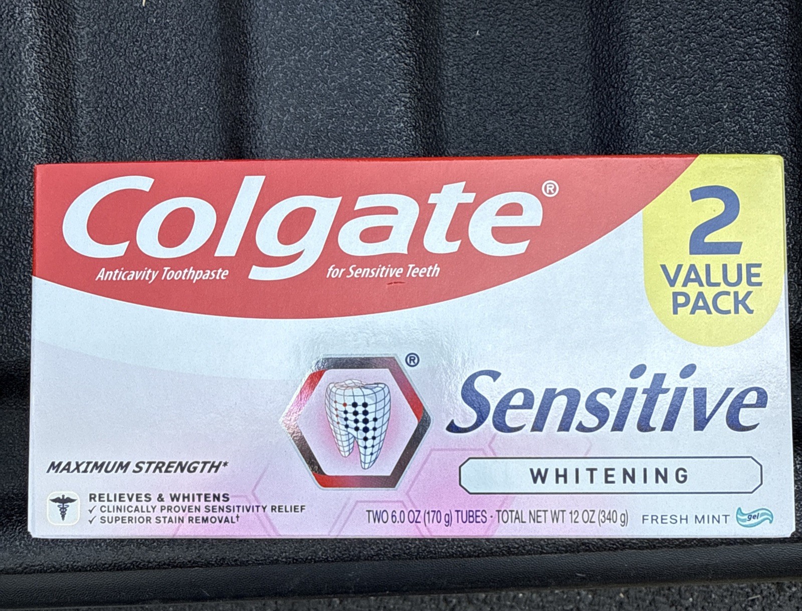 Colgate Sensitive Whitening Toothpaste Gel for Sensitive Teeth Fresh Mint 2pk